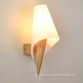 Modern Nordic New Design Luxury Led Simple Glass Lamp Shade Wood Wall Lamp